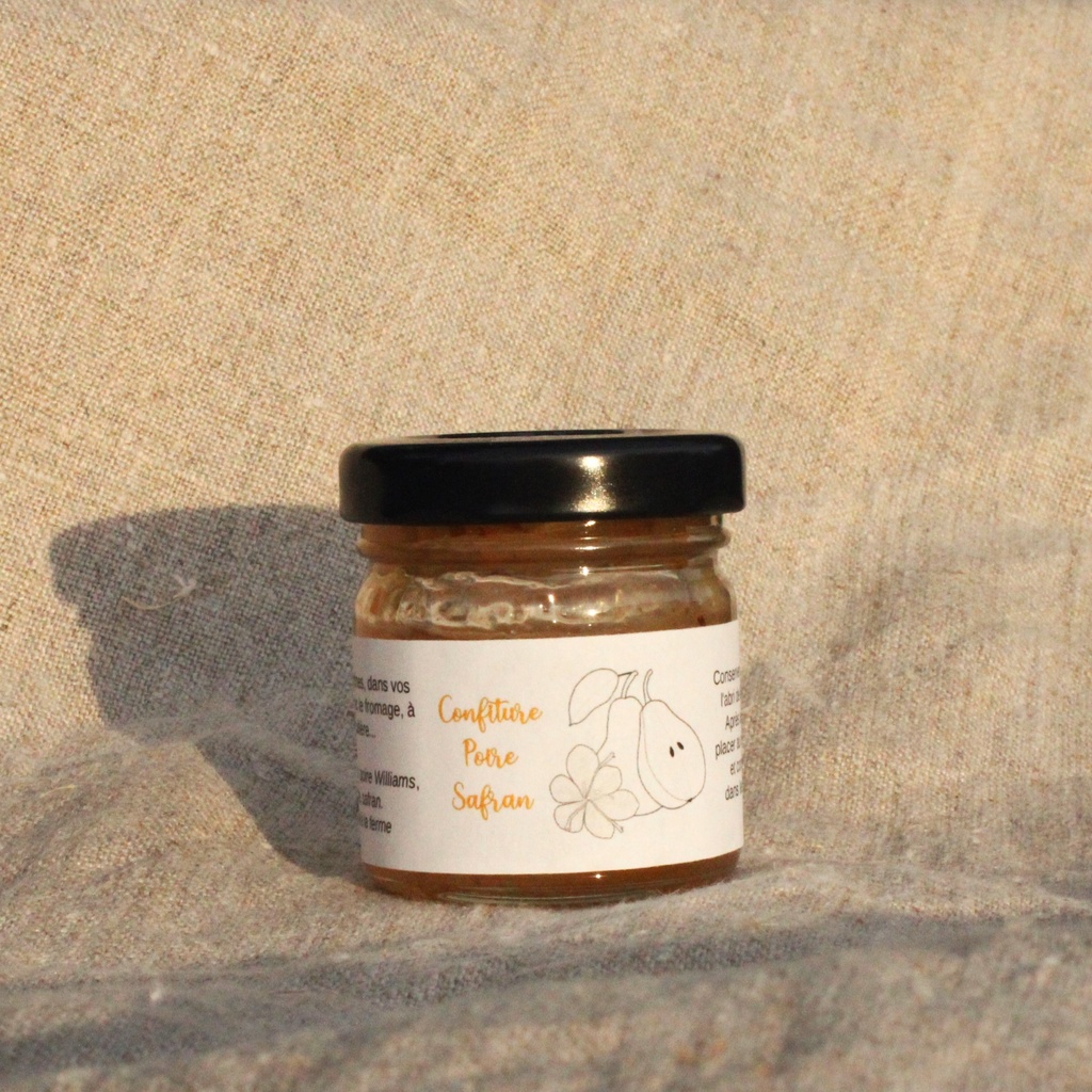 Confiture poire et safran - Pot de 40 g