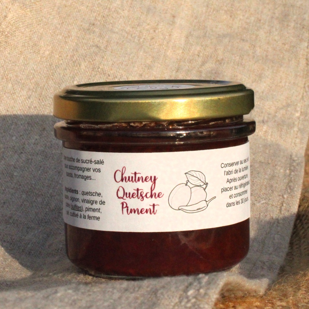 Chutney quetsche et piment - Pot de 120 g