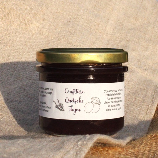 [Conf-Quetsche-Thym-120g] Confiture quetsche et thym - Pot de 120 g