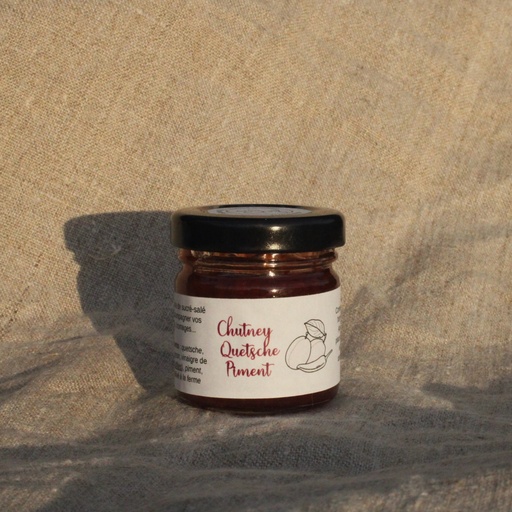 [Chutney-Quetsche-Piment-40g] Chutney quetsche et piment - Pot de 40 g